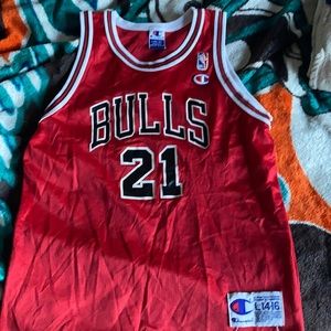 Vintage youth large bulls jersey made by champion